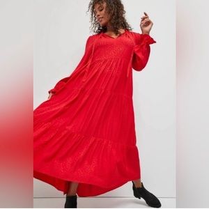 Anthropologie Maeve Wendy Tiered Maxi Dress